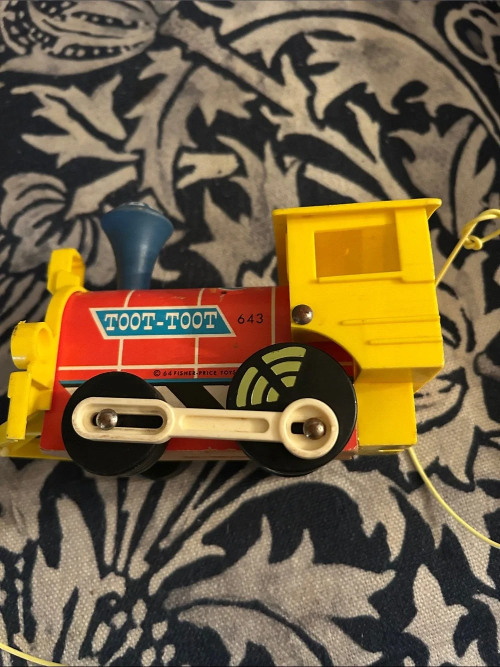 Vintage Fisher Price Train- “Toot Toot” Pull Toy #643